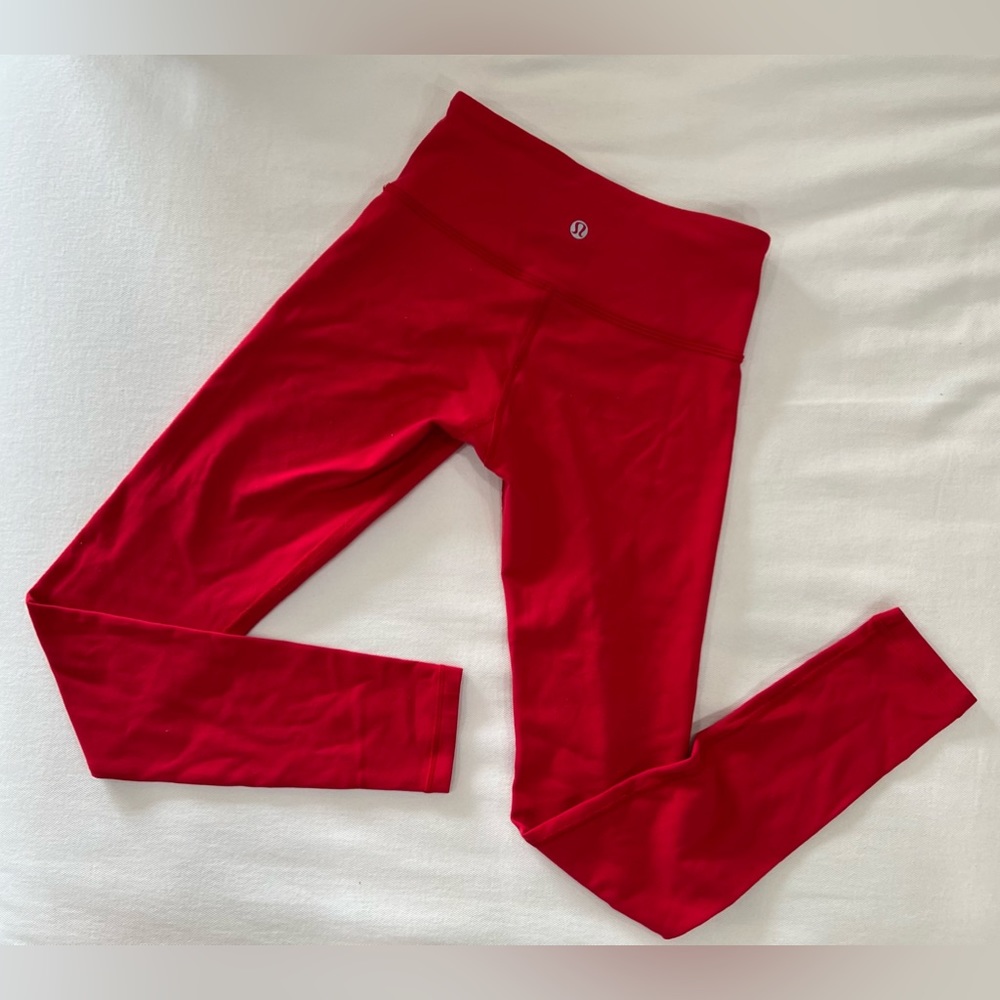 Lululemon Women’s Bright Red Wunder Under High-Rise Leggings